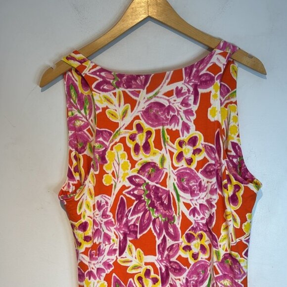 Ralph Lauren Floral Maxi Dress Beachy Colorful Feminine Boho size large - Picture 6 of 8